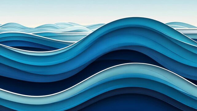 Oceanic Symphony: A tranquil tableau of swirling blues and subtle gradients, this artwork captures the essence of the ocean's rhythmic dance, conveying a sense of calmness and limitless expanse.