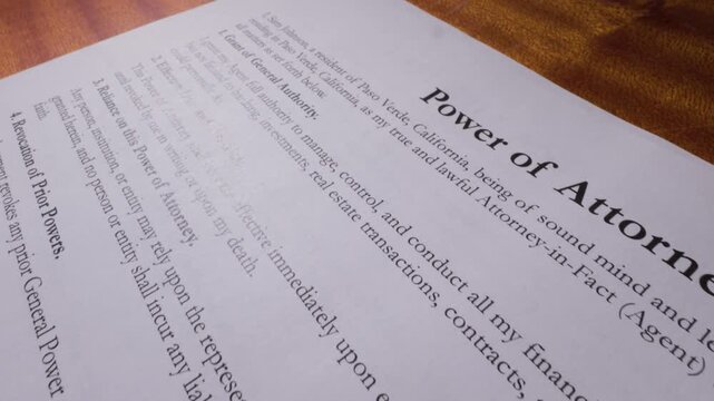 Power of Attorney Legal Paper Authorization Agreement Document 2