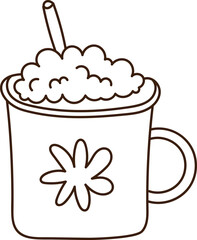Mug with Whipped Cream Doodle