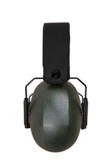 Dark green earmuff, front view