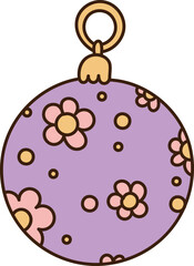 Floral Patterned Christmas Ornament