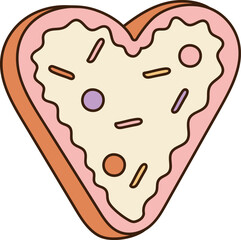 Heart Shaped Cookie with Sprinkles