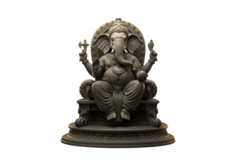 Wise Ganesha Statue PNG