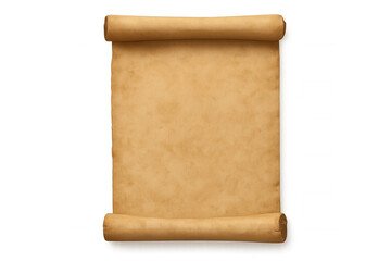 Old paper scroll representing history, ancient knowledge, wisdom, and communication with textured blank parchment surface