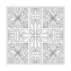 Intricate black and white design