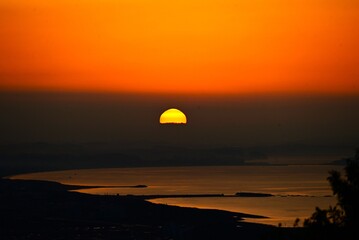 A fantastic sunrise morning. Natural beauty background material.