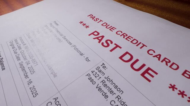 Credit Card Overdue Payment Late Fee Past Due Warning 2