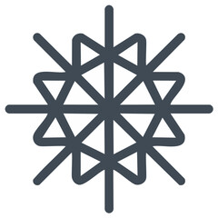 Geometric snowflake icon vector of the Helm of Awe a Norse protection symbol