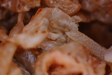 Kimchi expired more than seven month in the fridge and the appearance become dull