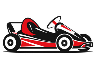 Go-Kart Vector Illustration | Racing Vehicle Design for Motorsport and Entertainment