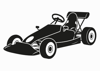 Obraz premium Go-Kart Vector Illustration | Racing Vehicle Design for Motorsport and Entertainment
