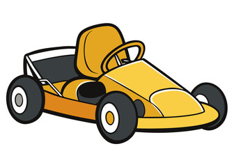 Go-Kart Vector Illustration | Racing Vehicle Design for Motorsport and Entertainment