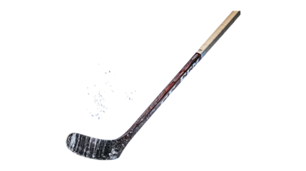 Single Hockey Stick on White Background for Sports and Activities