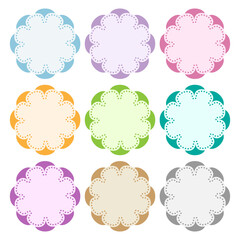 Colorful flower-shaped scallops