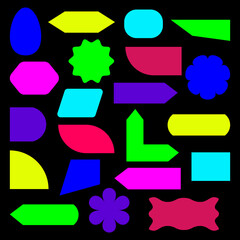 Different geometric shapes in vector format