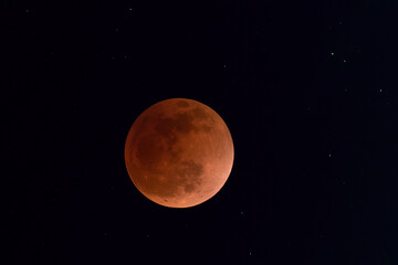 Full Lunar eclipse. Blood moon