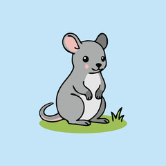 Cute Bettong - Endemic Wildlife of Australia | Flat Vector Illustration