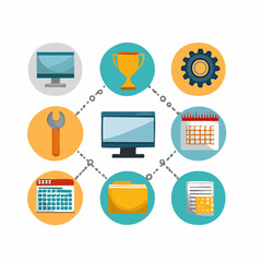 Digital business strategy and network of technology solutions for efficient operations and data management