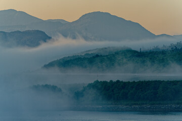 fog in the mountains