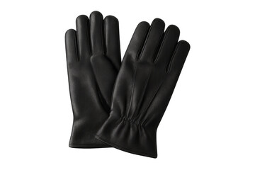 Obraz premium Stylish pair of black leather gloves protecting hands