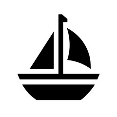 Vector art of sailboat icon