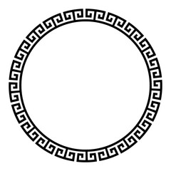 Bold Line Greek Circular Border Frame