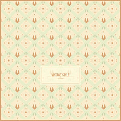 beautiful vintage style pattern with light brown tone and simple ornaments
