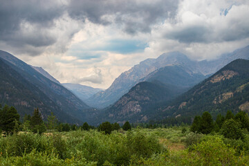 mountain landscape with clouds