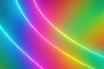 Obraz premium Vibrant neon gradients with glowing lines abstract backgrounds in multicolor spectrum