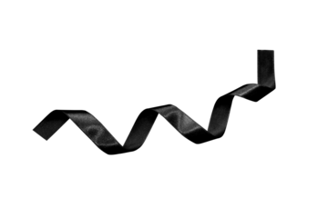 Black satin gift ribbon