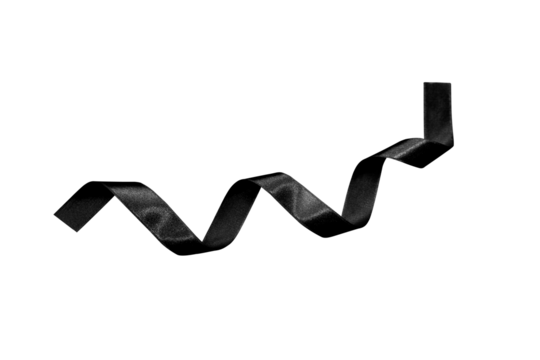 Black satin gift ribbon