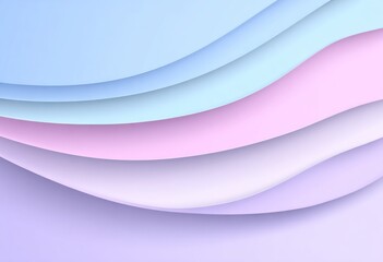 Fototapeta premium Abstract pastel layers curve, overlapping with soft shadows, evoking a sense of depth