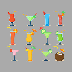 set of cocktails