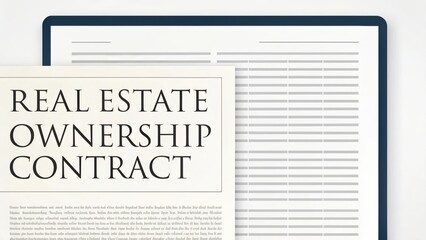 agreement owner management interest concept. Real estate ownership contract document on a table.