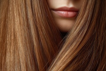 Attractive young woman with vibrant hair zoomed in