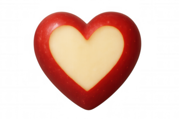 Heart shaped cheese with red wax coating, symbolizing love, celebration, and romantic food concepts