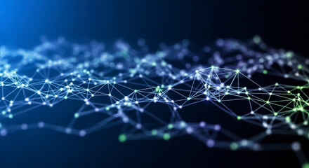 Abstract Network Connections Structure Glowing Points Connected Dots Futuristic Digital Background