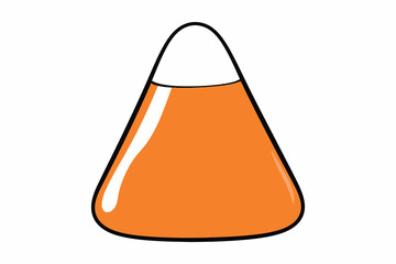  Simple candy corn design in triangular shape minimalist outline drawing