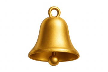 Golden ringing bell creating notification alert sound
