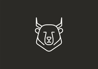 A line art logo of a bear with antlers, symbolizing strength, uniqueness, and resilience