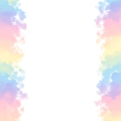 Pastel Rainbow Border Background Image.