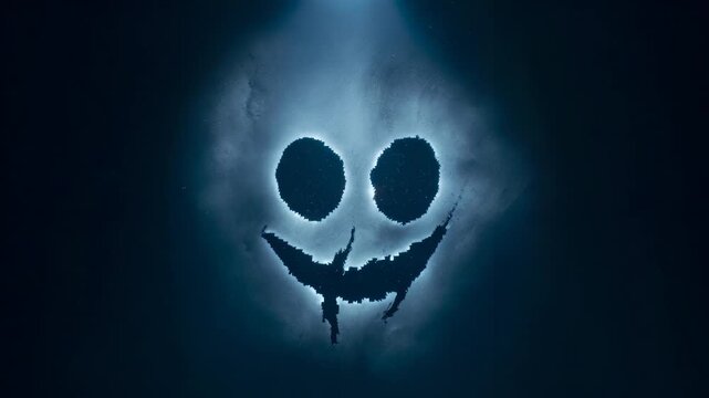 Halloween face reveal horror video, 4K