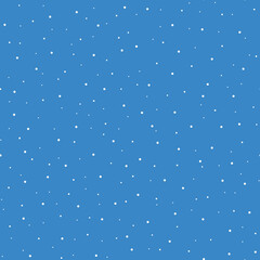 Seamless snowfall pattern, falling snow, chaotic dots, vector design