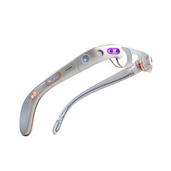 Obraz premium Futuristic wearable technology device isolated on transparent background