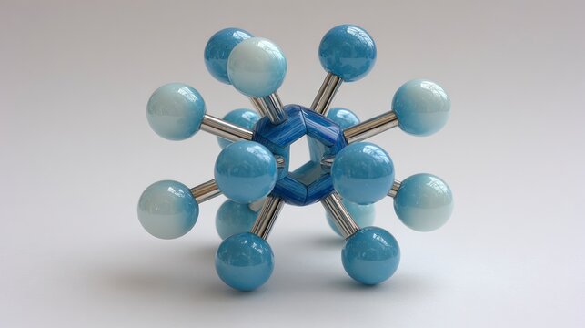 Geometric molecular structure with spheres and rods concept design