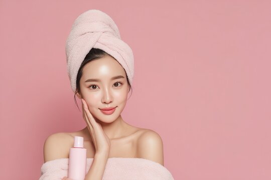 Young Asian woman s beauty idea Skincare Makeup