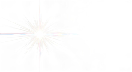 Bright light flare isolated on transparent background, a perfect overlay effect
