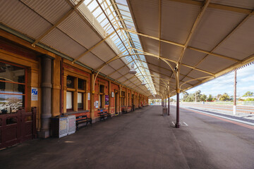 Historic Maryborough Train Station in Victoria Australia