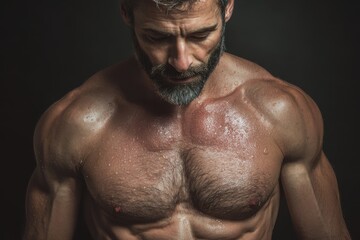 Fototapeta premium bare chested athletic male