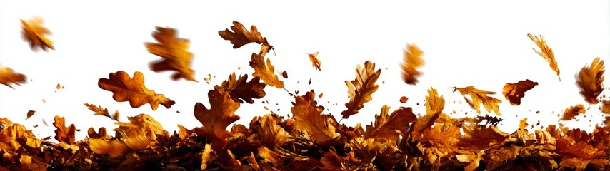 Obraz premium Whirl of autumn: graceful leaves in motion. Drama poster. Dramatic spiral: autumn leaves with red and ochre hues. Movie artwork. Scifi poster.